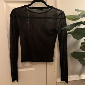 mesh longsleeve top